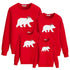 Christmas family clothing family of three cartoon bear printed round neck long sleeve sweater parent-child series